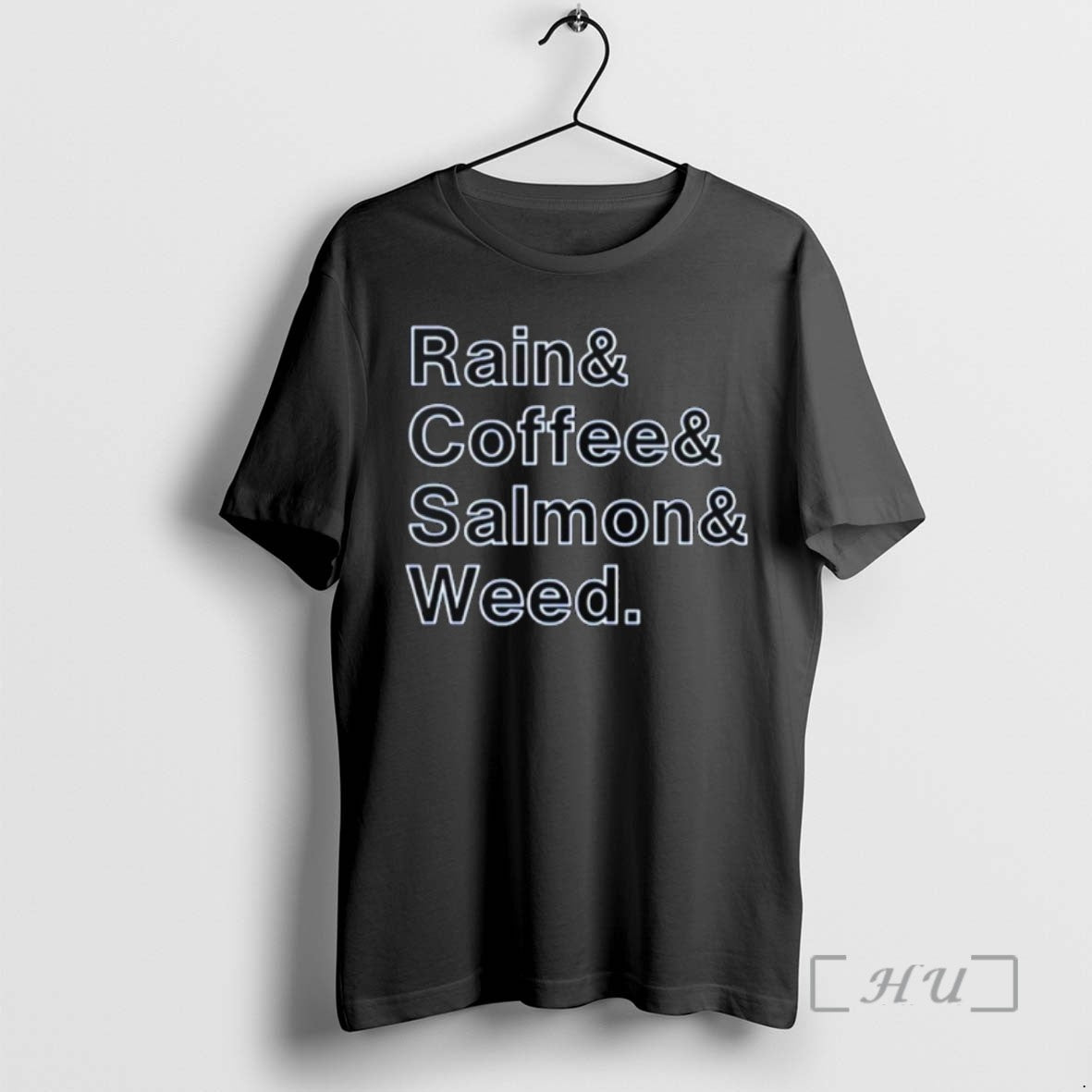 Trending The Rain And Coffee And Salmon And Weed T-Shirts, Hoodie, Sweatshirt | InkRitualCo.com