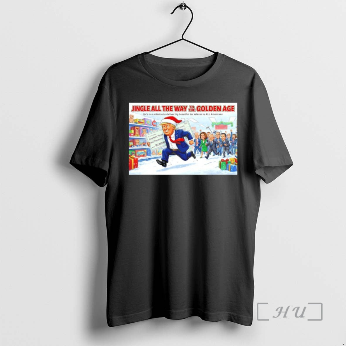 Trending Trump Santa Jingle All The Way To The Golden Age Premium T Shirts Sweater Hoodie, Sweatshirt | InkRitualCo.com