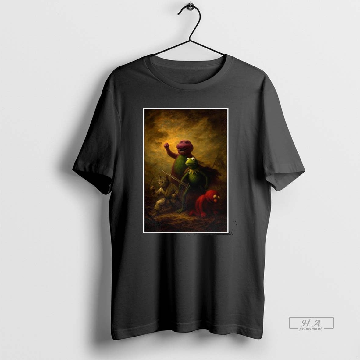 Trendy Elmo Kermit The Frog Barney And Cat T-Shirts, Hoodie, Sweatshirt | InkRitualCo.com