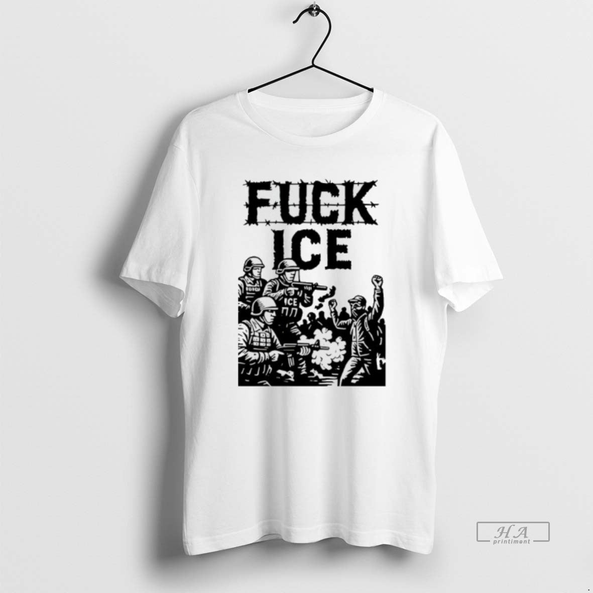 Trendy Fuck Ice Barbed Wire Protest T-Shirts, Hoodie, Sweatshirt | InkRitualCo.com