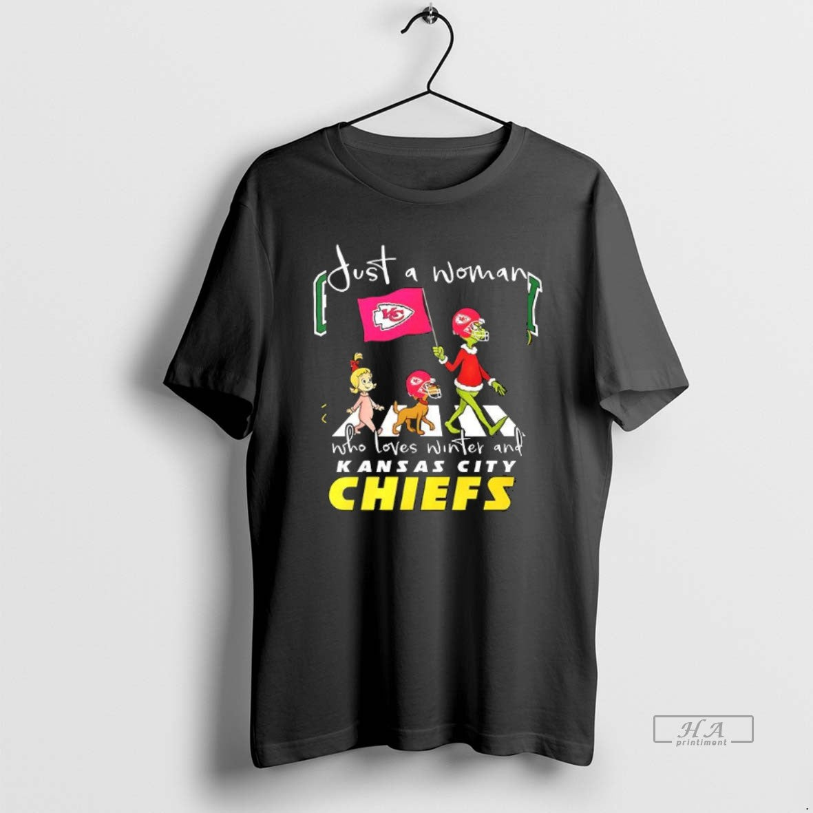 Trendy Grinch Just A Woman Who Loves Winter And Kansas City Chiefs T-Shirts, Hoodie, Sweatshirt | InkRitualCo.com