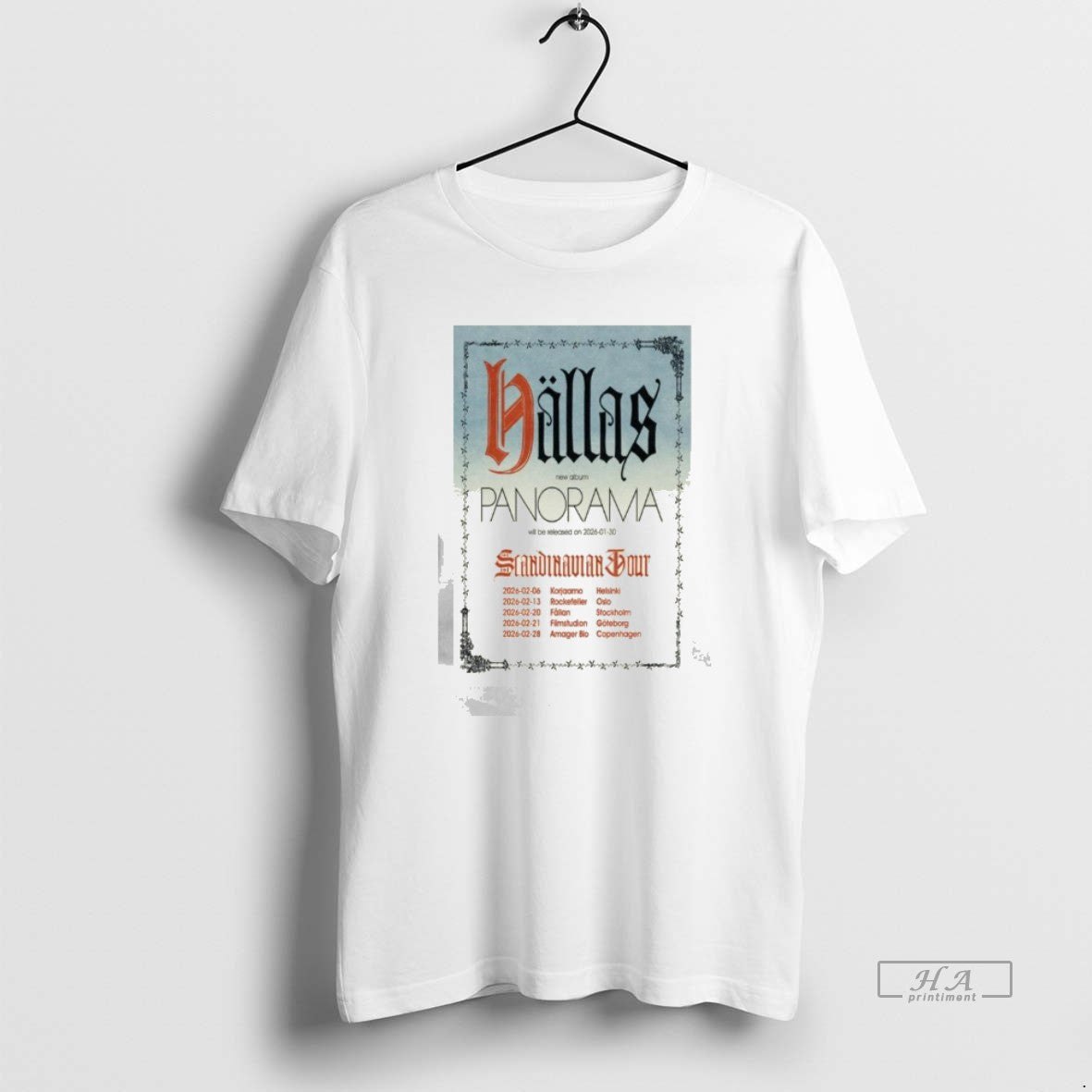 Trendy Hallas New Album Panorama Scandinavian Tour 2026 T-Shirts, Hoodie, Sweatshirt | InkRitualCo.com