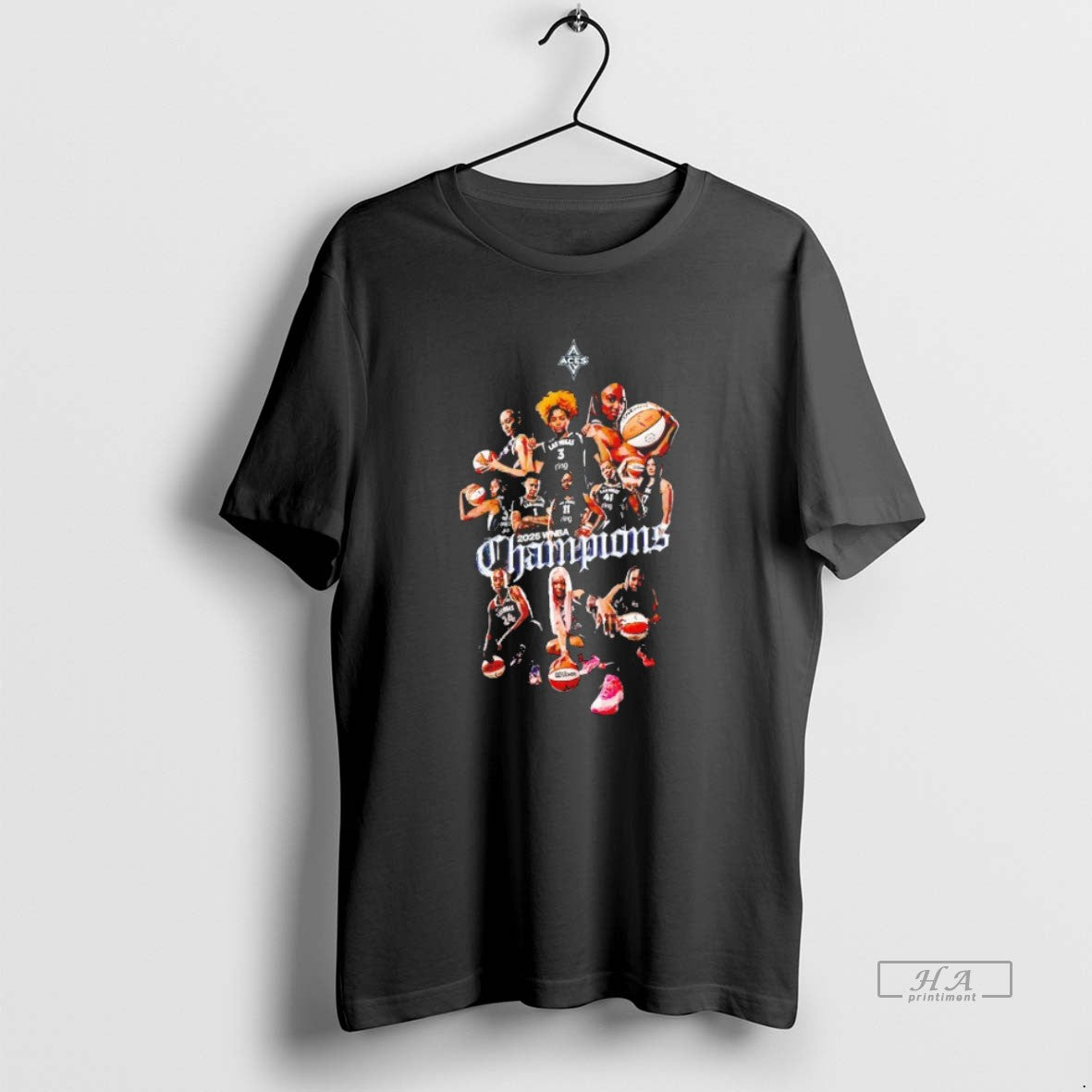 Trendy Las Vegas Aces 2025 Wnba Champions Players Graphic Blackshirt T-Shirts, Hoodie, Sweatshirt | InkRitualCo.com