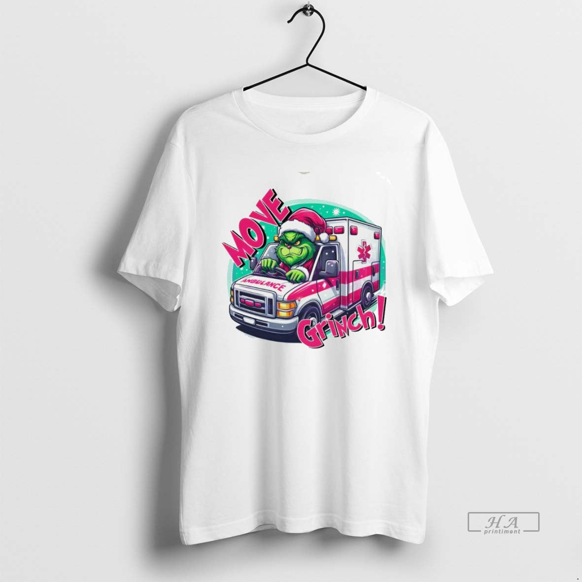 Trendy Move Grinch Christmas Ambulance Driver White T-Shirts, Hoodie, Sweatshirt | InkRitualCo.com