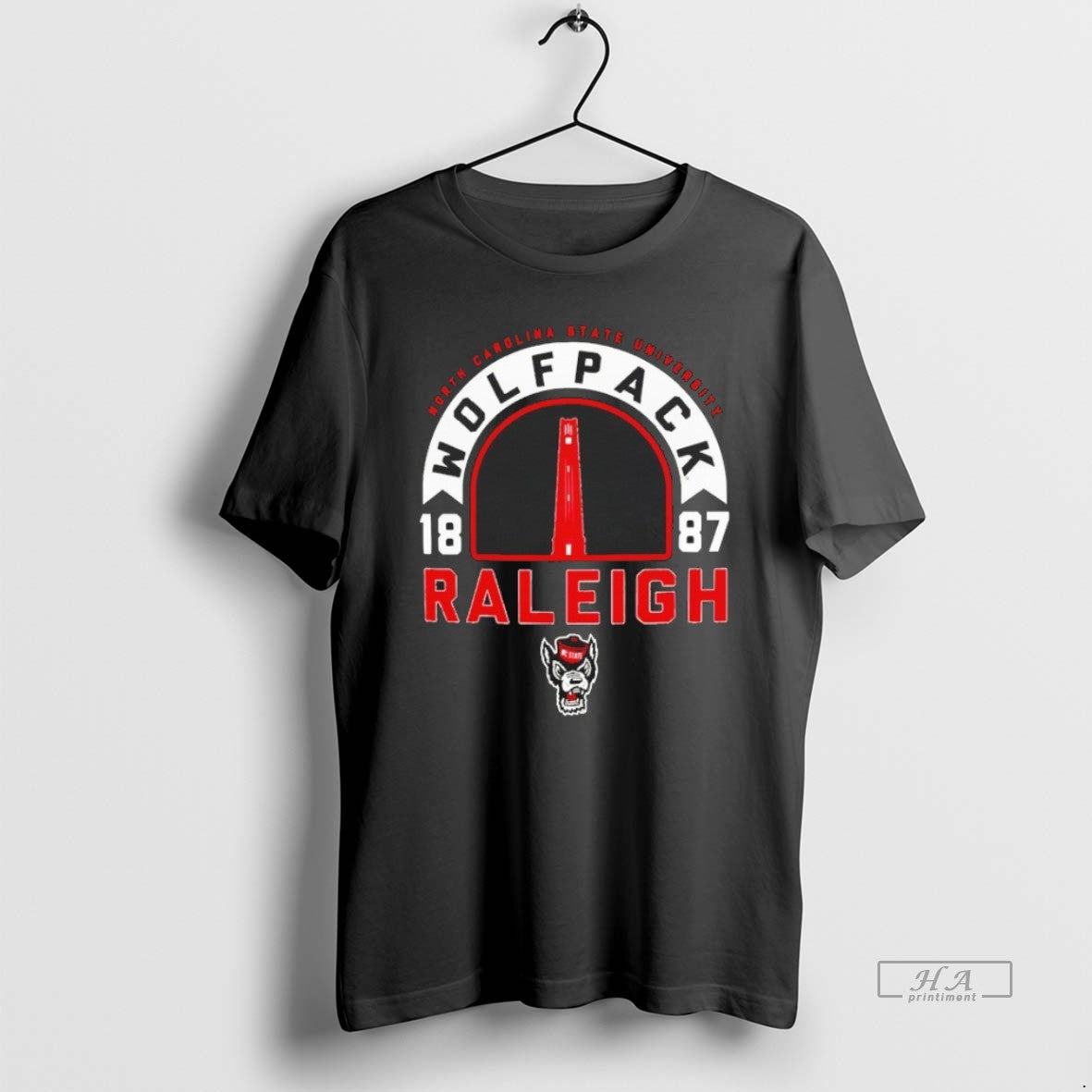 Trendy Nc State Wolfpack Graphite Belltower Arched Wolfpack Blackshirt T-Shirts, Hoodie, Sweatshirt | InkRitualCo.com