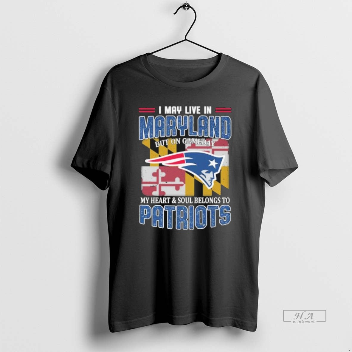 Trendy Official I May Live In Maryland But On Game Day My Heart And Soul T-Shirts, Hoodie, Sweatshirt | InkRitualCo.com