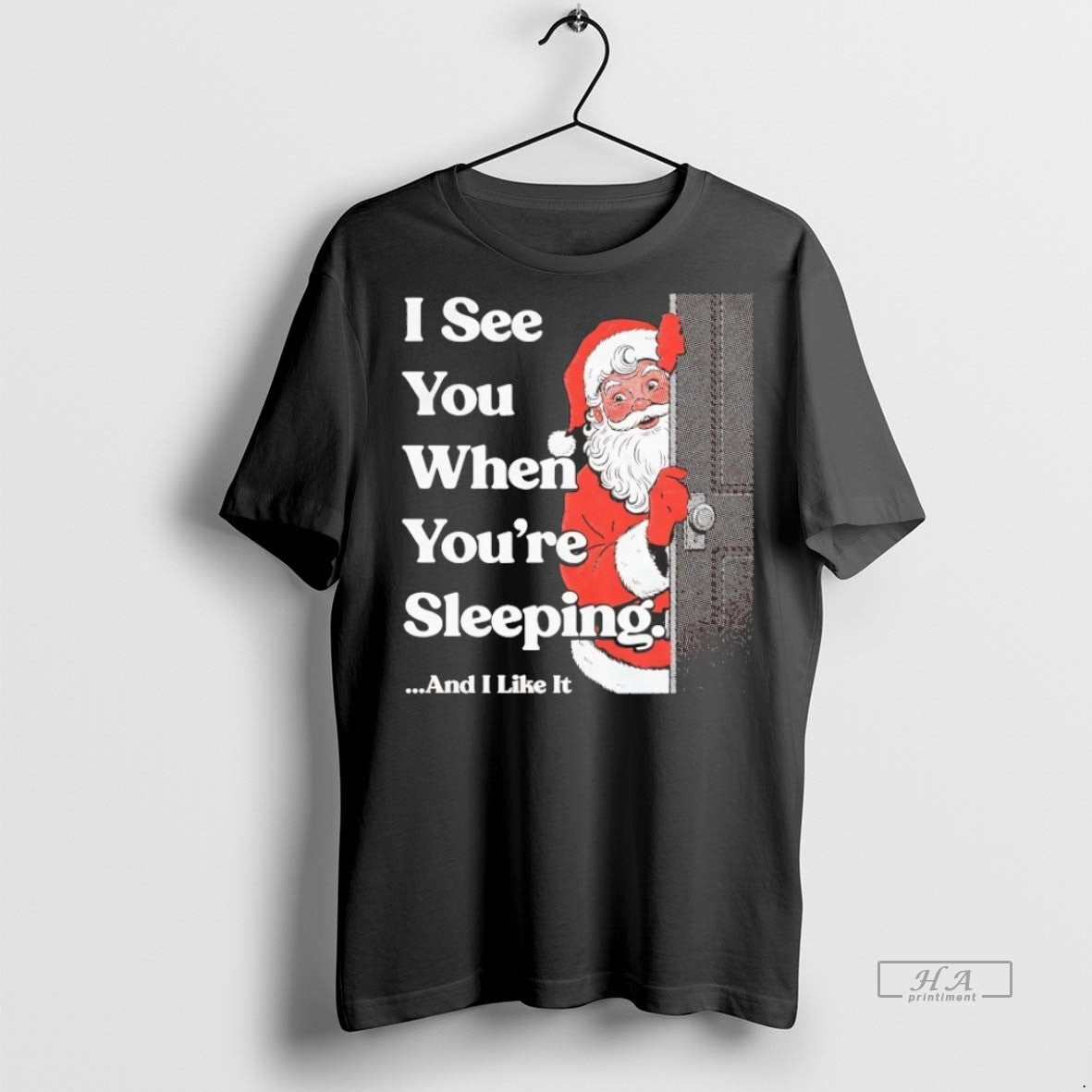 Trendy Official Santa Claus I See You When Youre Sleeping And I Like It Christmas T-Shirts, Hoodie, Sweatshirt