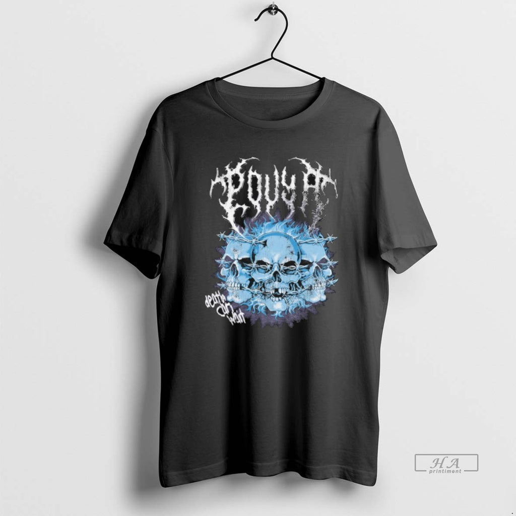Trendy Pouya Death Can Wait Skulls T-Shirts, Hoodie, Sweatshirt | InkRitualCo.com
