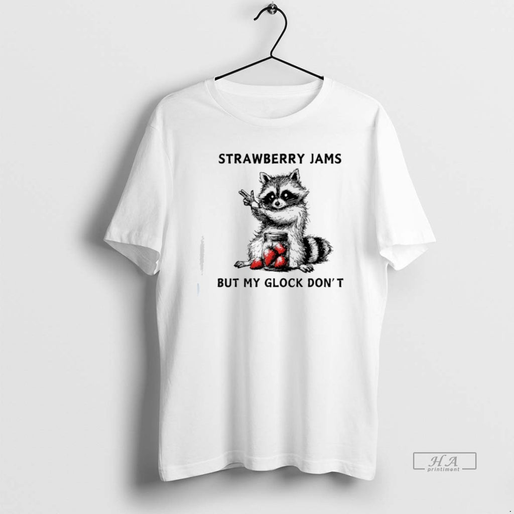 Trendy Racccoon Strawberry Jams But My Gloock Dont T-Shirts, Hoodie, Sweatshirt | InkRitualCo.com