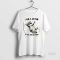 Trendy Raccoon I Am A Victim Of My Own Decisions T-Shirts, Hoodie, Sweatshirt | InkRitualCo.com