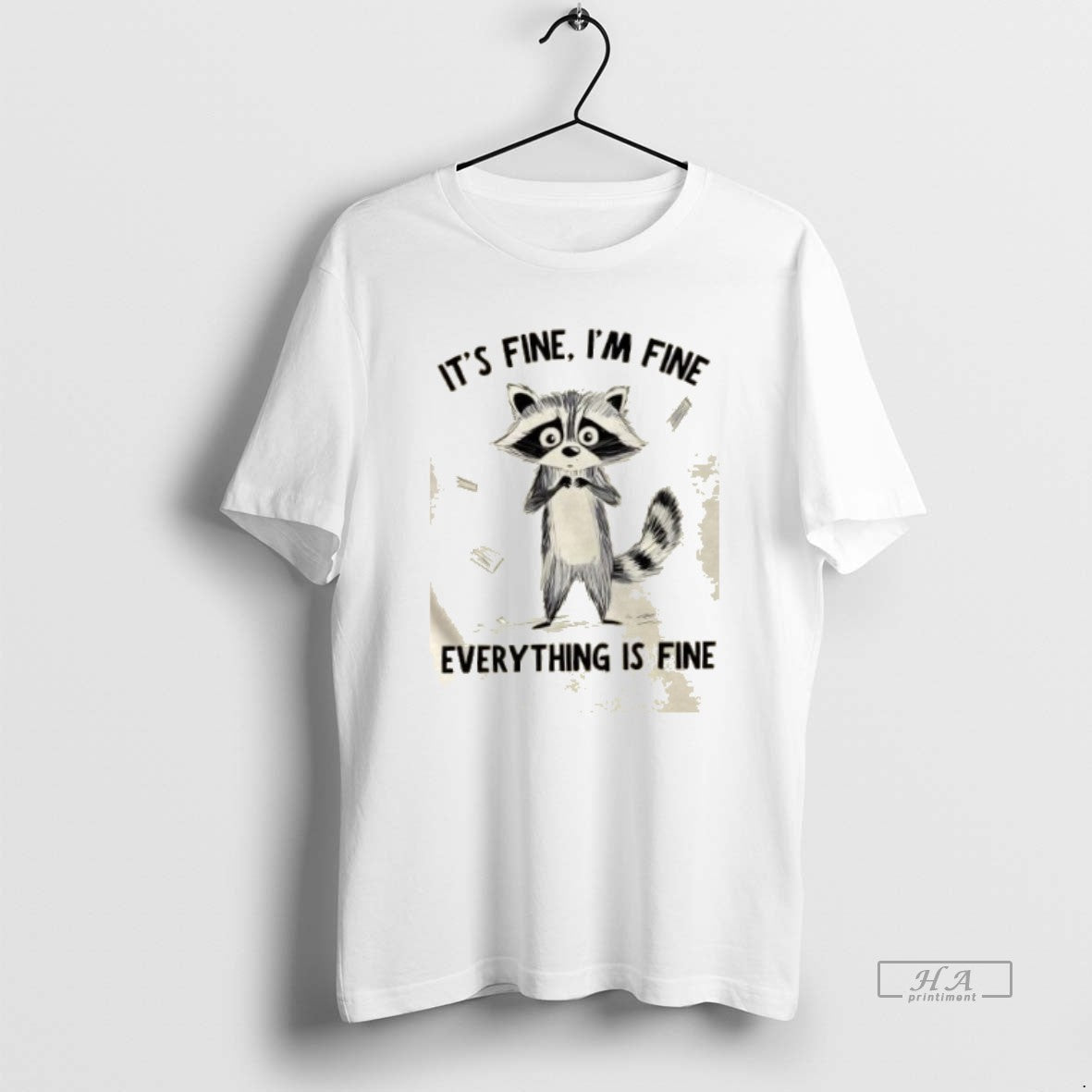Trendy Raccoon Its Fine Im Fine Everything Is Fine T-Shirts, Hoodie, Sweatshirt | InkRitualCo.com
