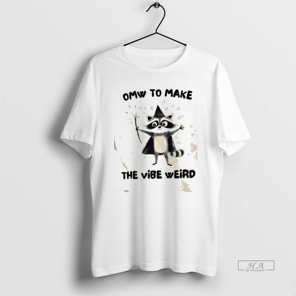 Trendy Raccoon Wizard Omw To Make The Vibe Weird T-Shirts, Hoodie, Sweatshirt | InkRitualCo.com