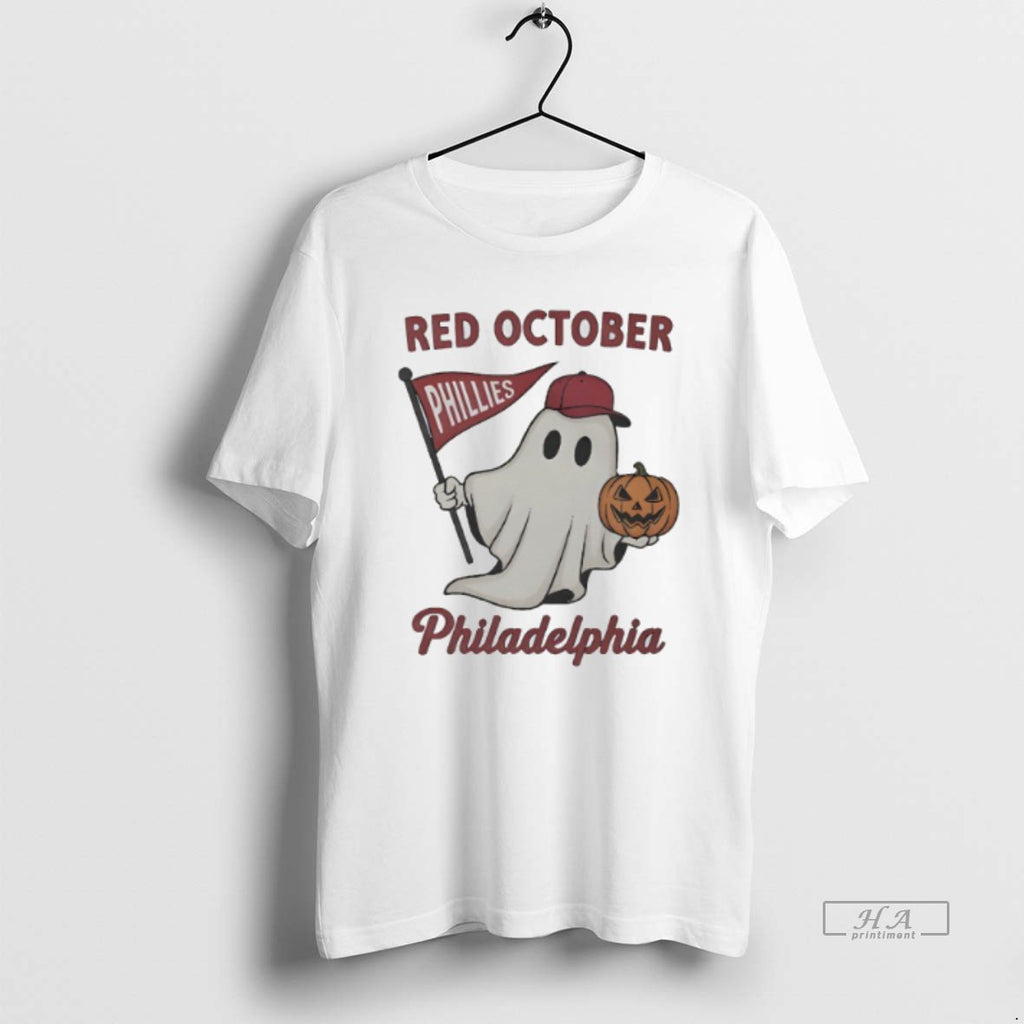 Trendy Red October Philadelphia Phillies Ghost Halloween T-Shirts, Hoodie, Sweatshirt | InkRitualCo.com
