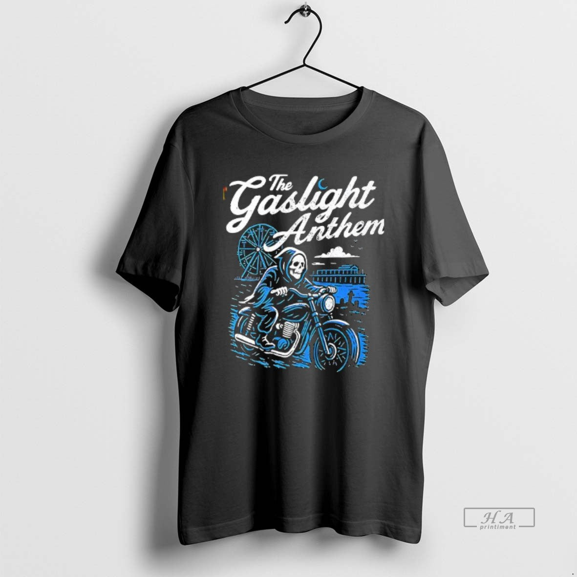 Trendy The Gaslight Anthem Grim Reaper Motorcycle T-Shirts, Hoodie, Sweatshirt | InkRitualCo.com
