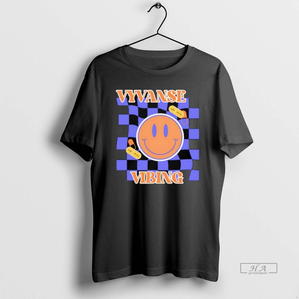 Trendy Vyvanse Vibing Smile Emoji T-Shirts, Hoodie, Sweatshirt | InkRitualCo.com