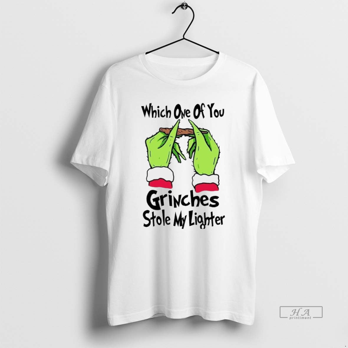Trendy Which One Of You Grinches Stole My Lighter Christmas White T-Shirts, Hoodie, Sweatshirt | InkRitualCo.com