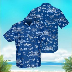 Tropical Los Angeles Dodgers Blue Hawaiian Shirt, LA Dodgers Hawaiian Shirt