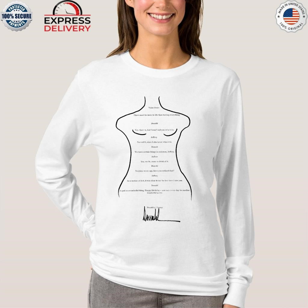 Trump Birthday Note To Epstein Shirt