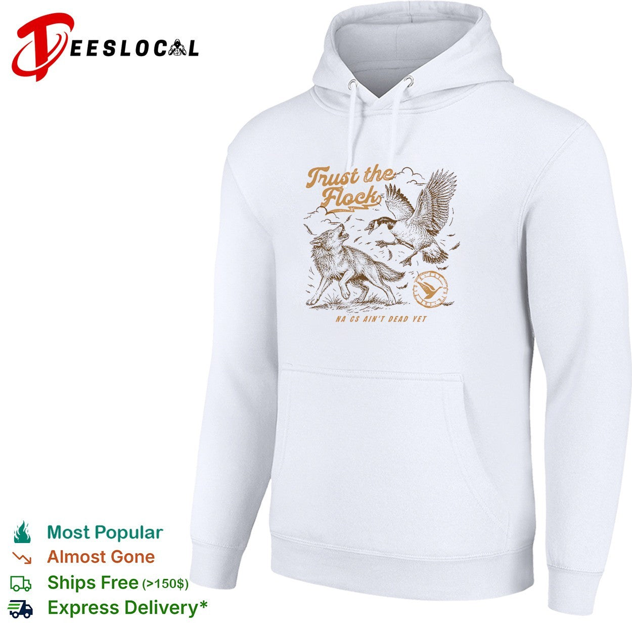 Trust the flock hawk and wolf shirt