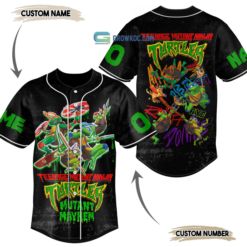 Turtles Teenage Mutant Ninja Personalized Baseball Jersey