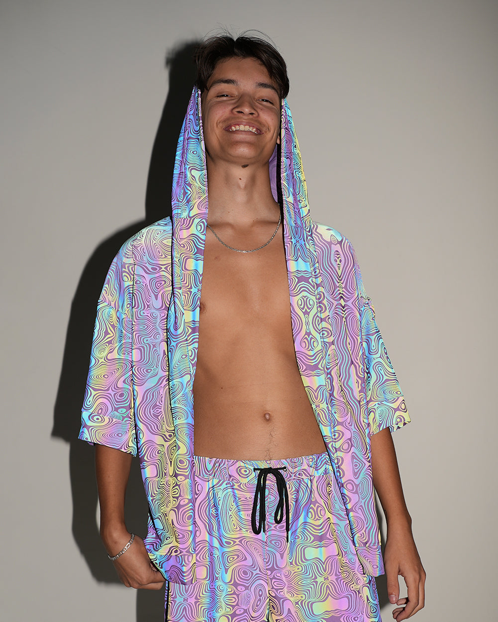 Twisted Reality Purple Rainbow Reflective Robe