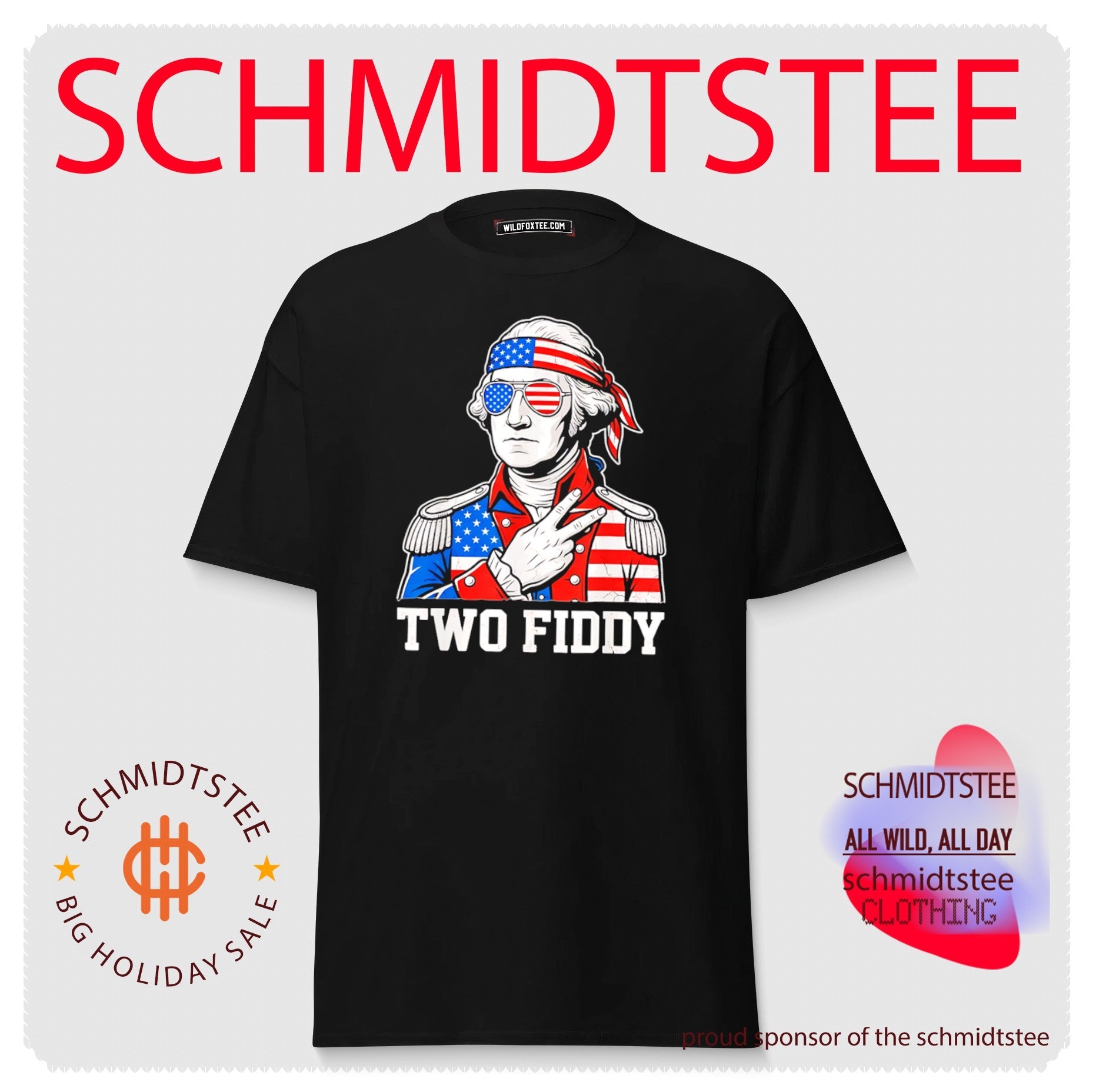 Two Fiddy George Washington America 250th Anniversary Shirt