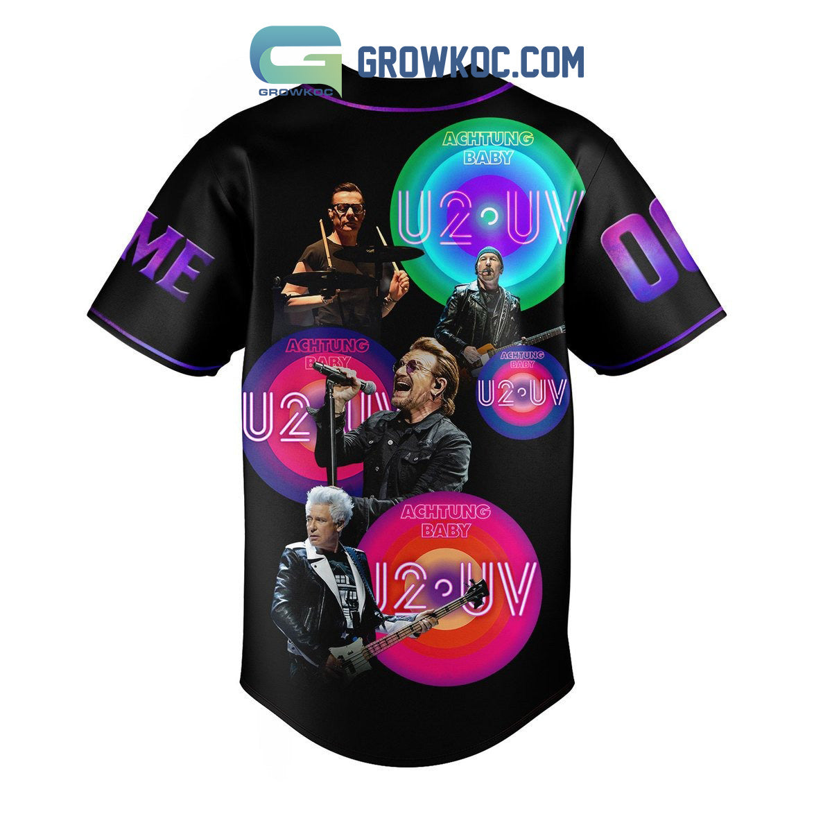 U2 UV Achtung Baby Live At the Sphere Personalized Baseball Jersey