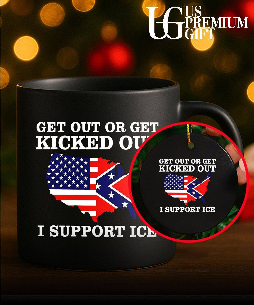 USA Confederate States Get Out or Get Kicked Out I Support Ice shirt