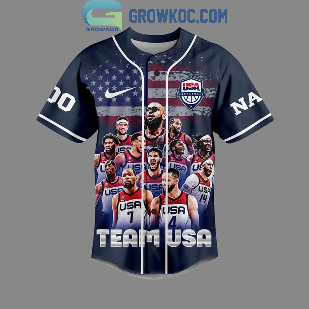 USA Men’s Basketball National Team Personalized Baseball Jersey