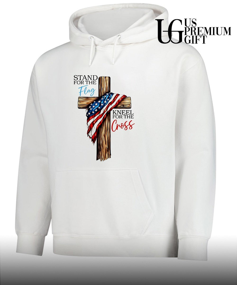 USA Patriotic Christian Stand for the Flag Kneel for the Cross shirt