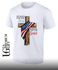 USA Patriotic Christian Stand for the Flag Kneel for the Cross shirt