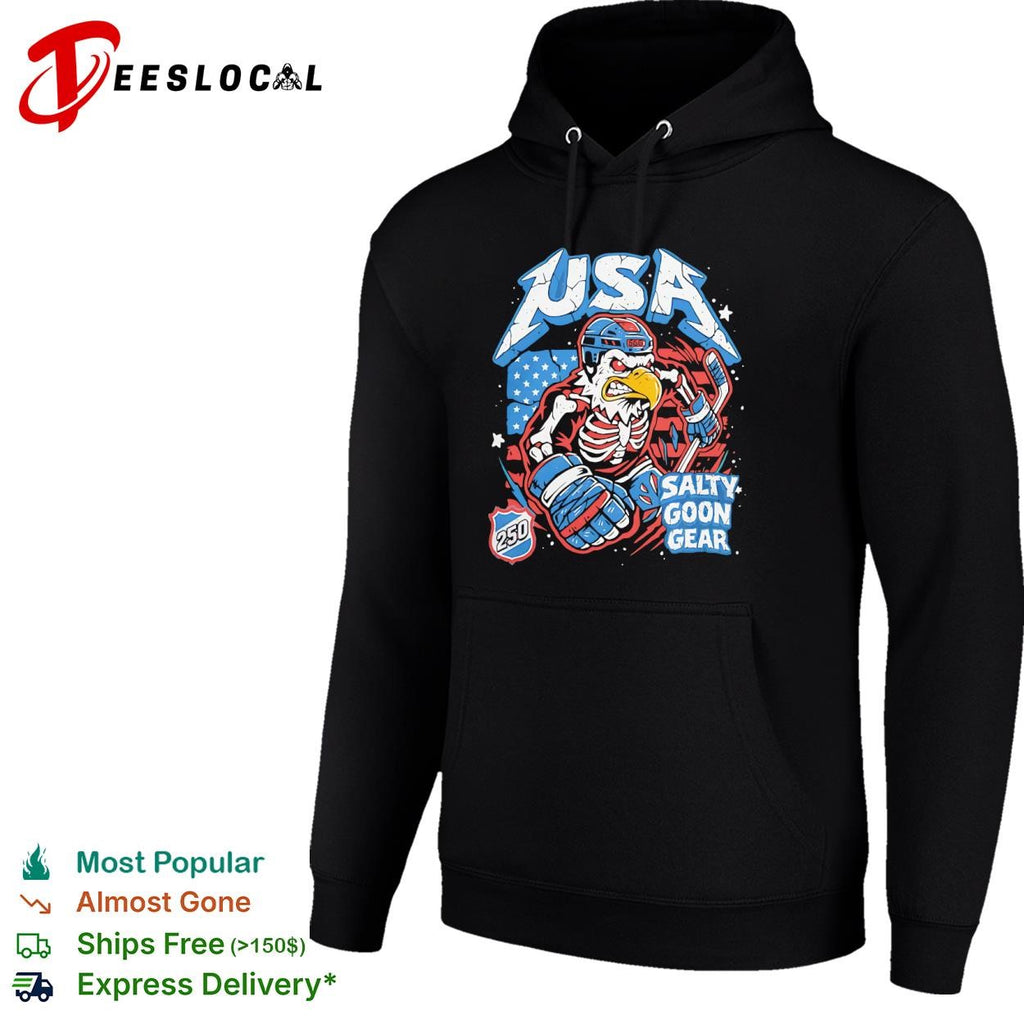 USA skeleton eagle 250 salty goon gear shirt