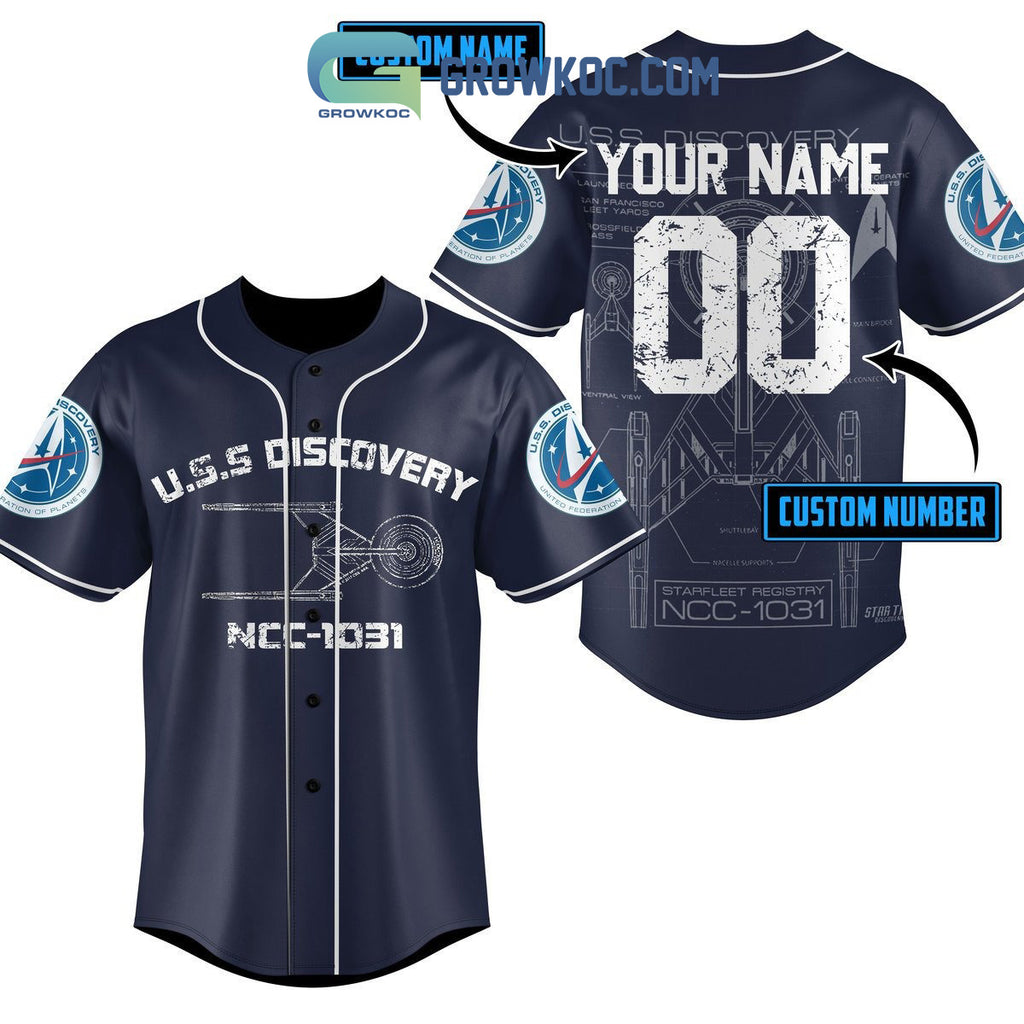 USS Discovery NCC 1031 Personalized Baseball Jersey