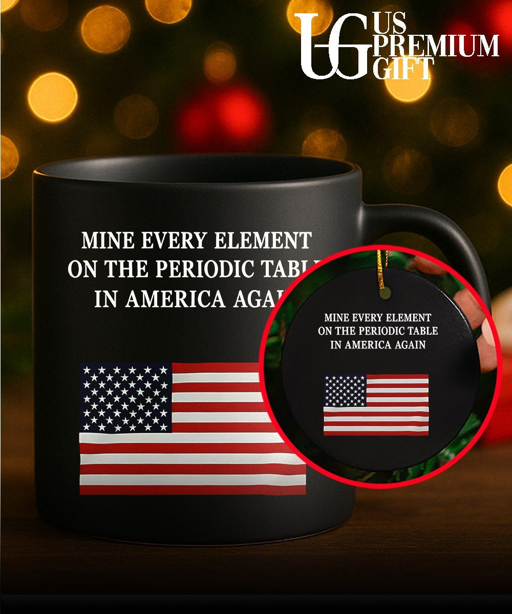 United States flag Mine Every Element on the Periodic Table in America Again shirt