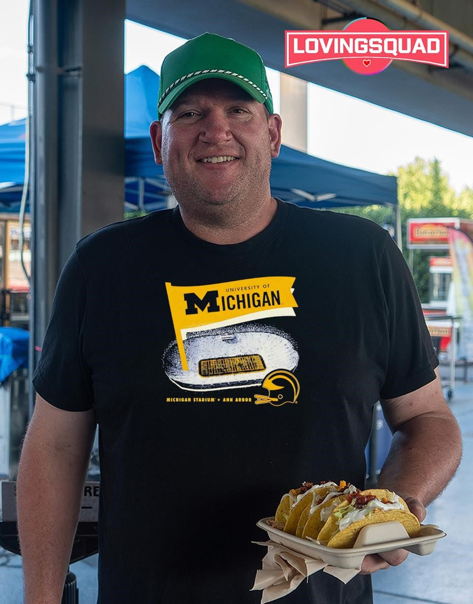 University of Michigan Football Big House Illustration T-shirt
