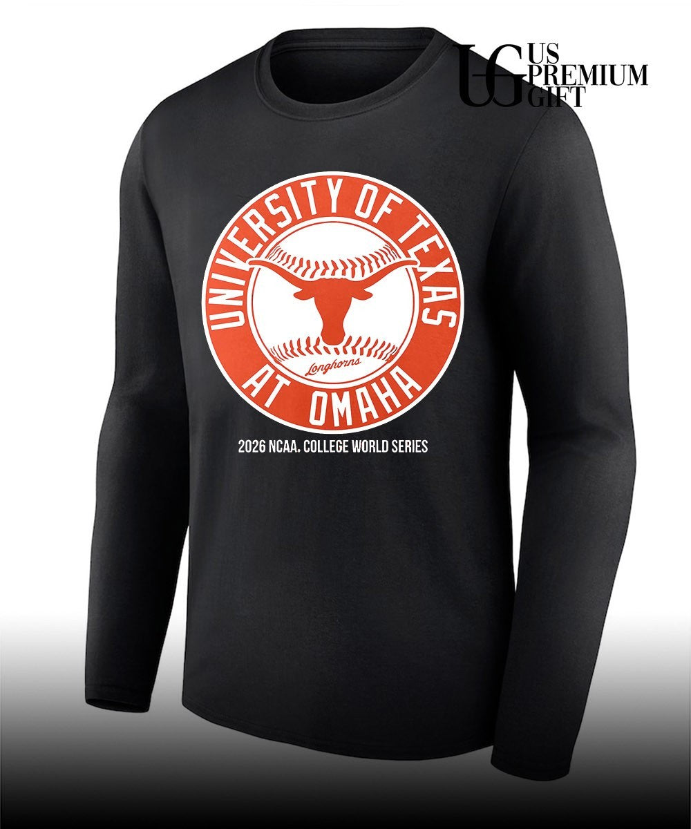 University of Texas at Omaha Texas Longhorns baseball 2026 NCAA College World Series shirt