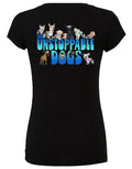 UNSTOPPABLE DOGS LOGO TEE, LADIES' SLIM FIT TEE