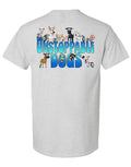 UNSTOPPABLE DOGS LOGO TEE, ASH GREY