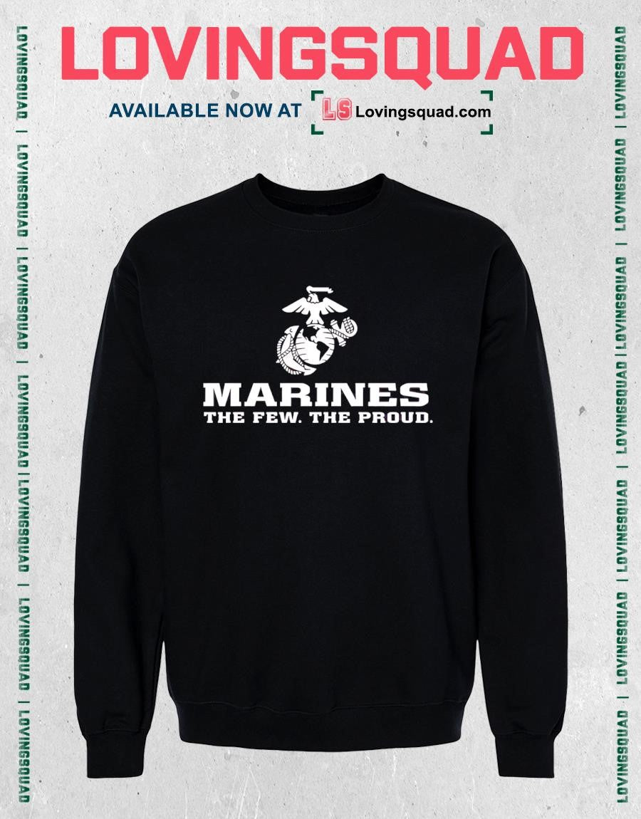 Usmc Marines The Few Proud Eagle Globe Anchor Emblem T-Shirt