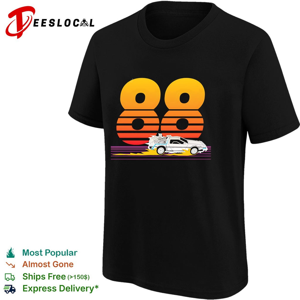VHS Time Machine Back to the Future sunset retro shirt