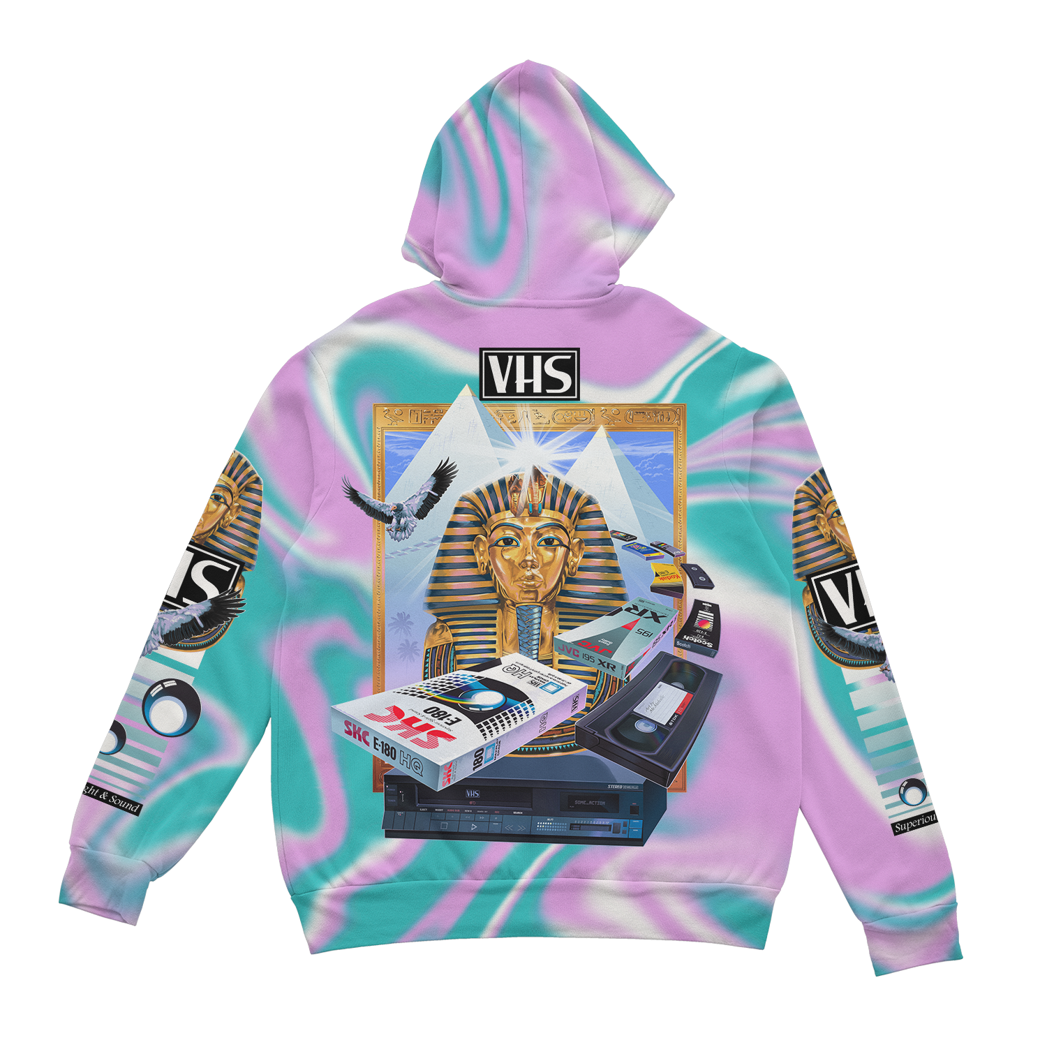 VHS Glyph Zip Up Hoodie
