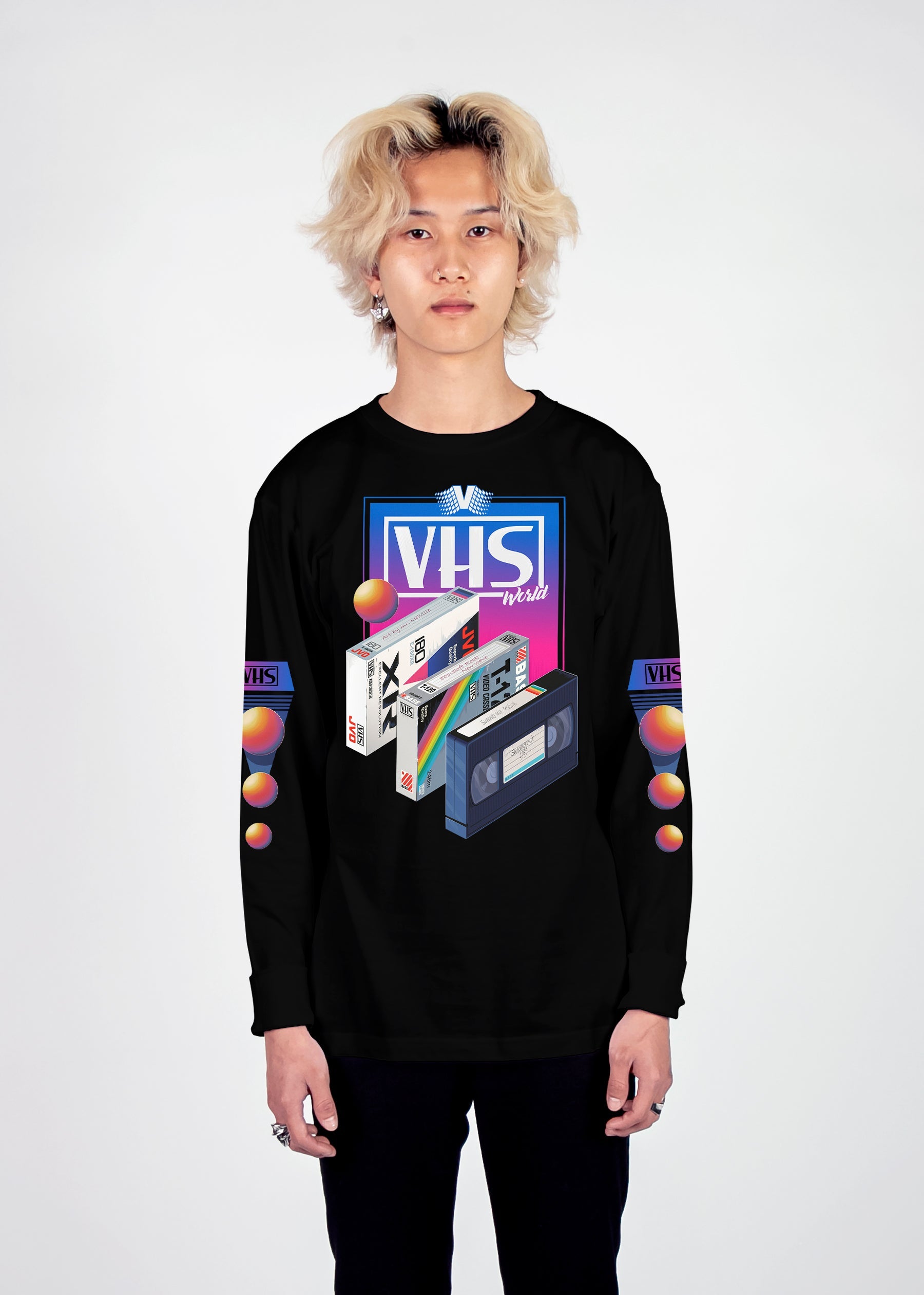 VHS World Long Sleeve Tee