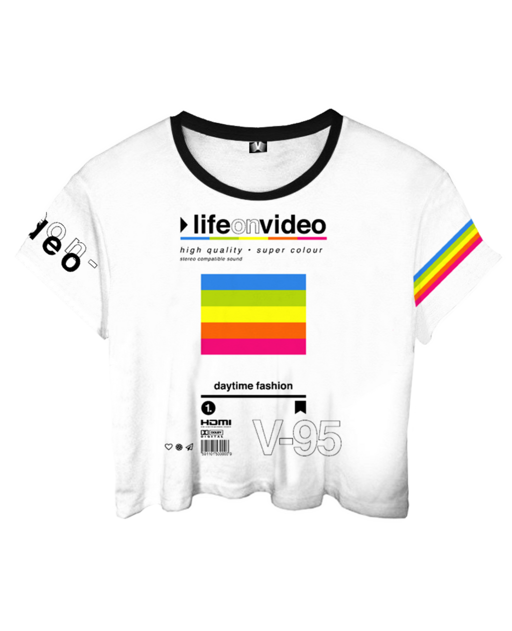 Life On Video Crop Top