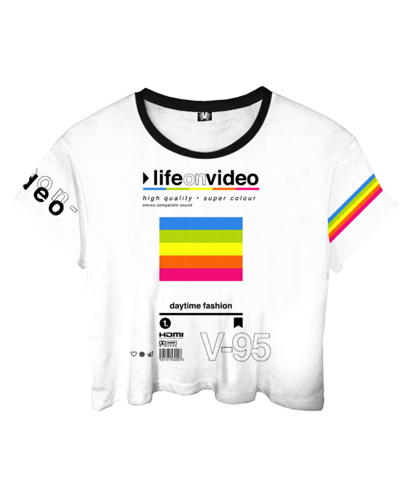Life On Video Crop Top