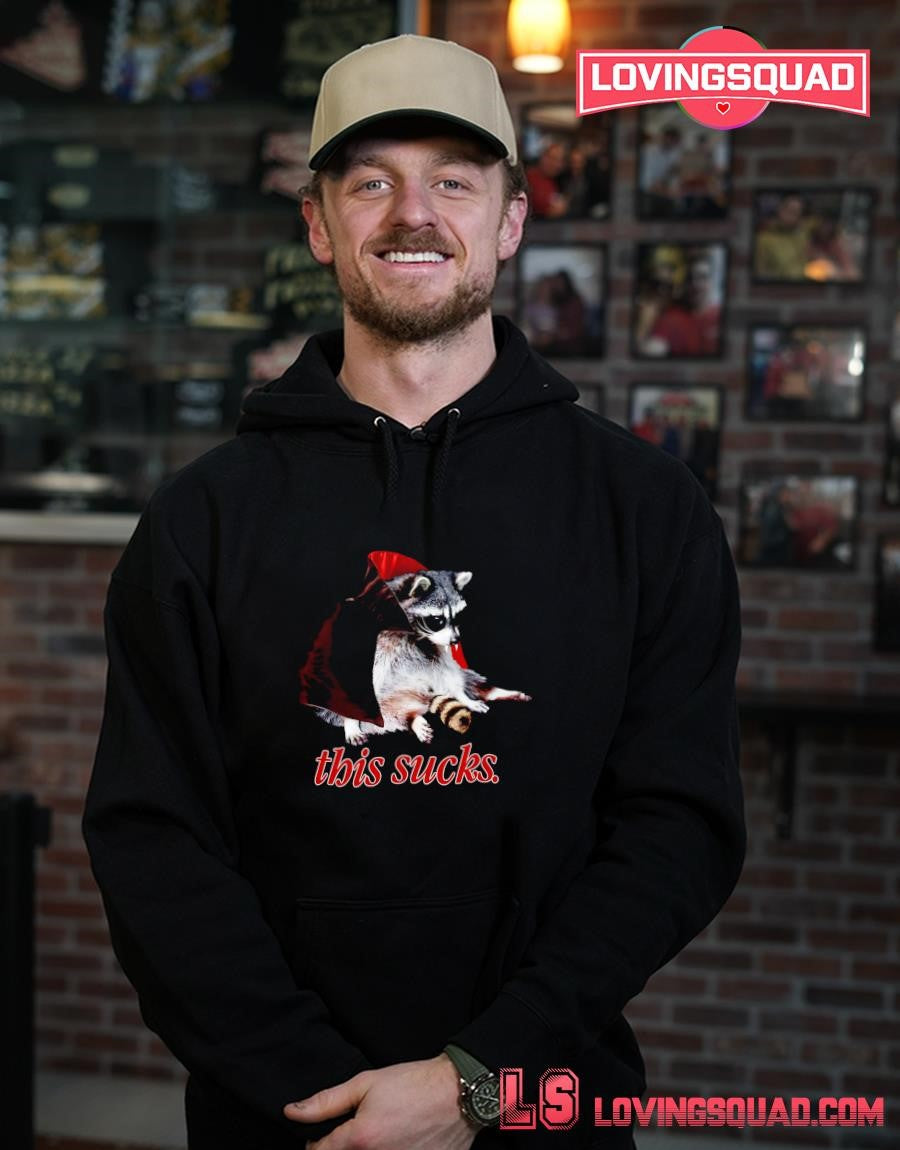 Vampire Raccoon This Sucks Halloween T-shirt