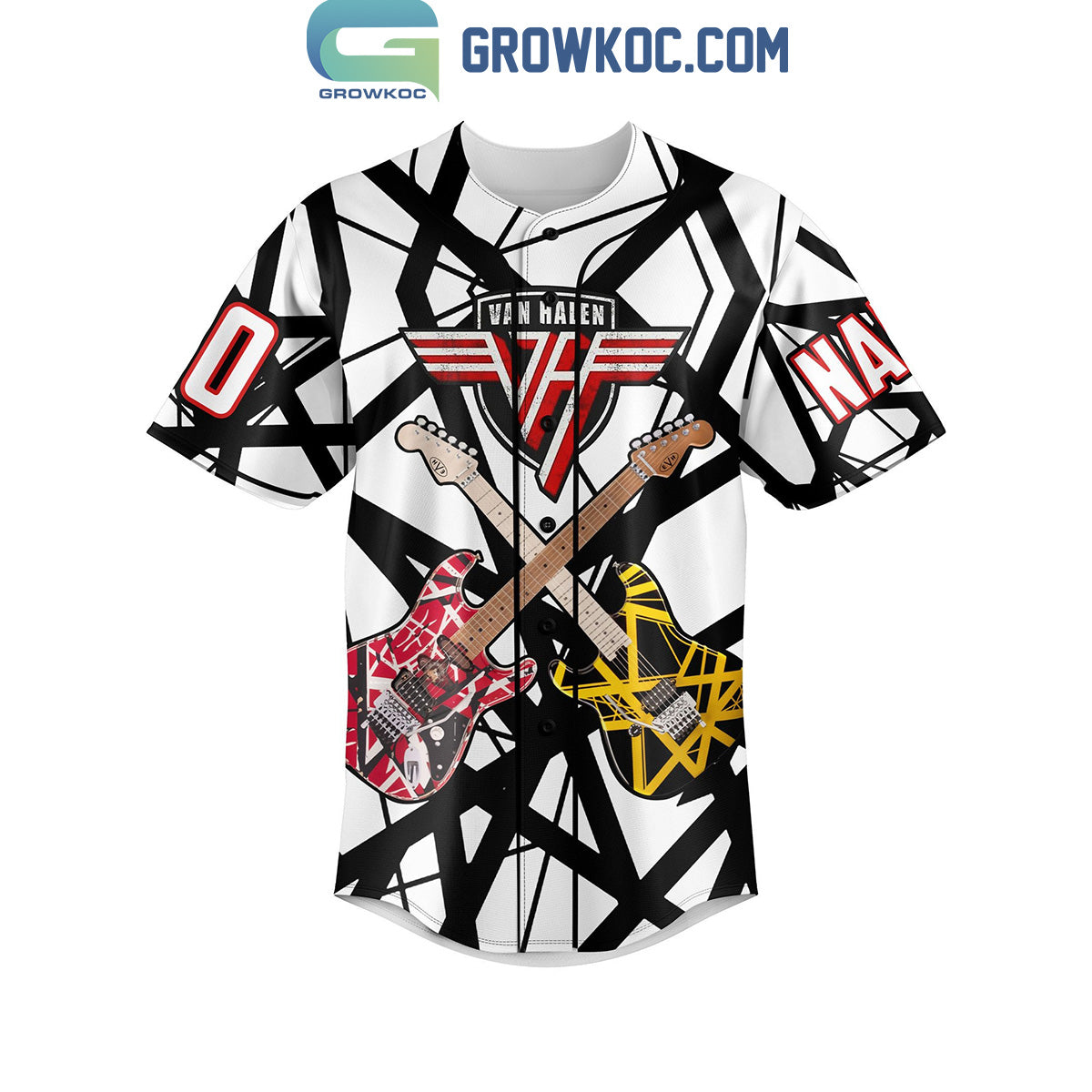 Van Halen It’s Always About The Music Personalized Baseball Jersey Black