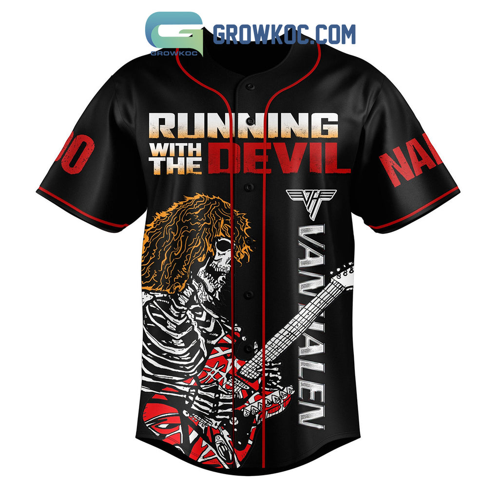 Van Halen Running With The Devil Personalized Baseball Jersey