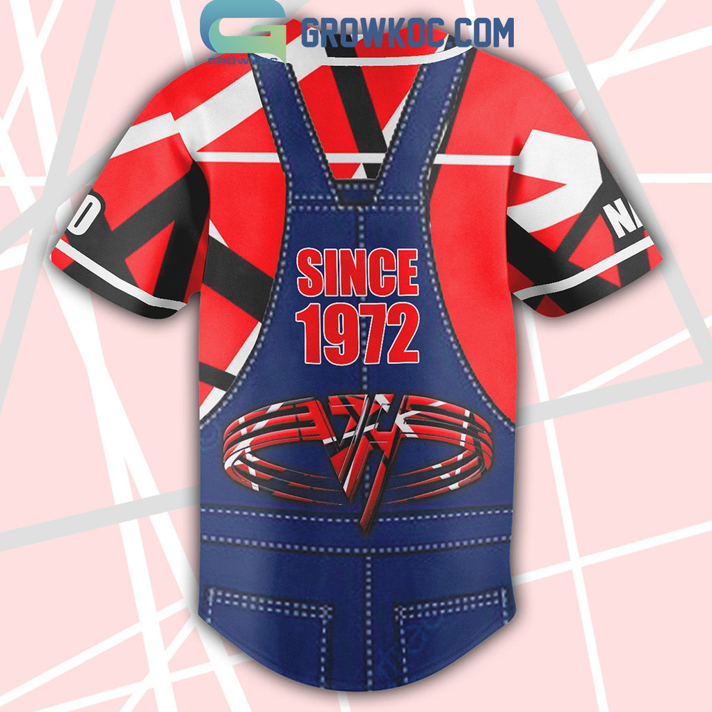 Van Halen Since 1972 Fan Personalized Baseball Jersey