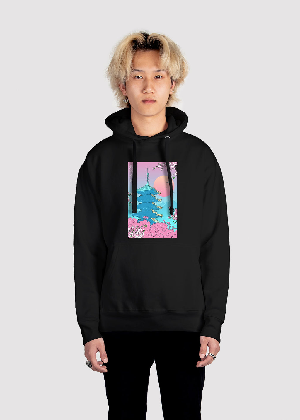 Vaporwave Pagoda Hoodie