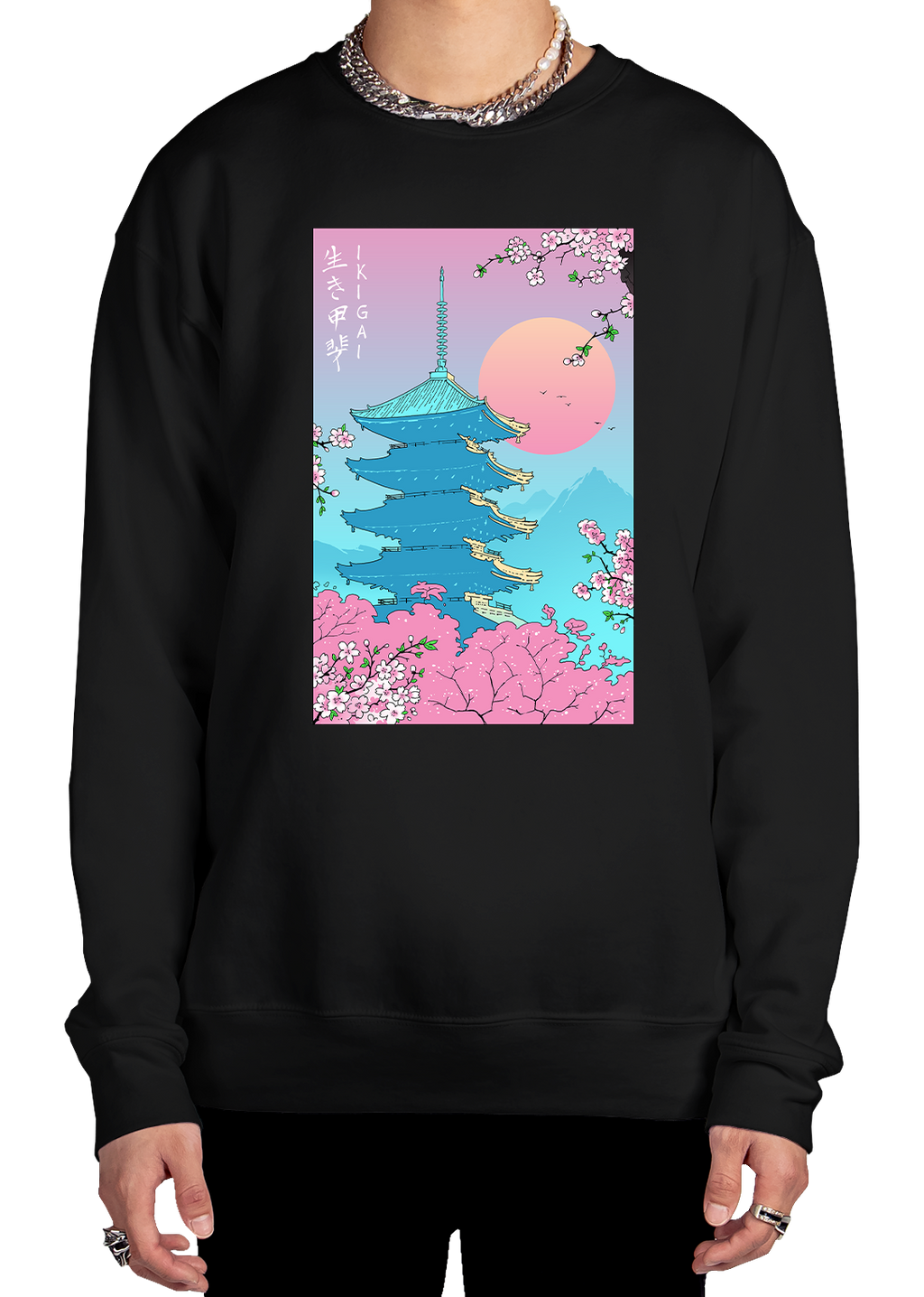 Vaporwave Pagoda Sweatshirt